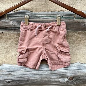 OshKosh Linen Blend Cargo Shorts Size 12 month